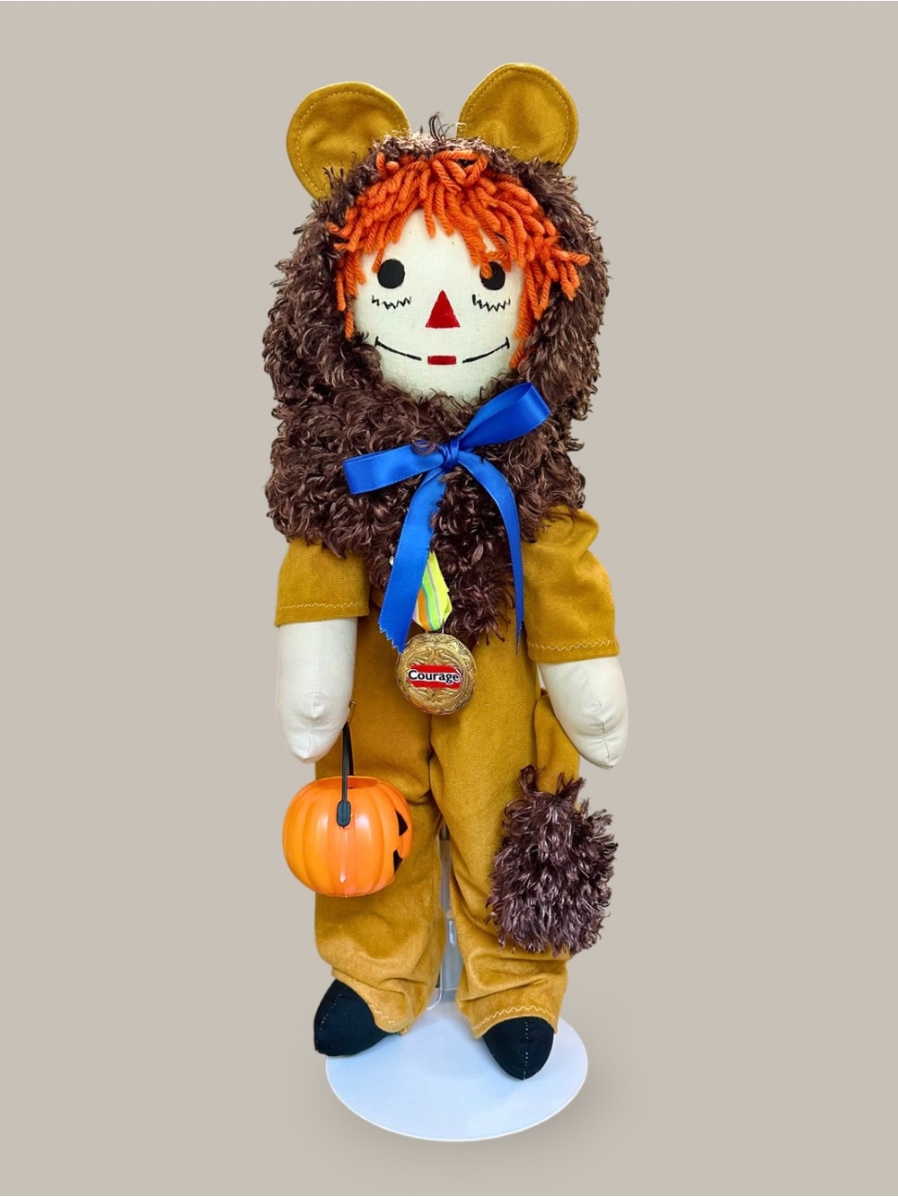 Raggedy Ann Lion Doll Grandma Louise Handmade Clothes Pumpkin Stand 2008